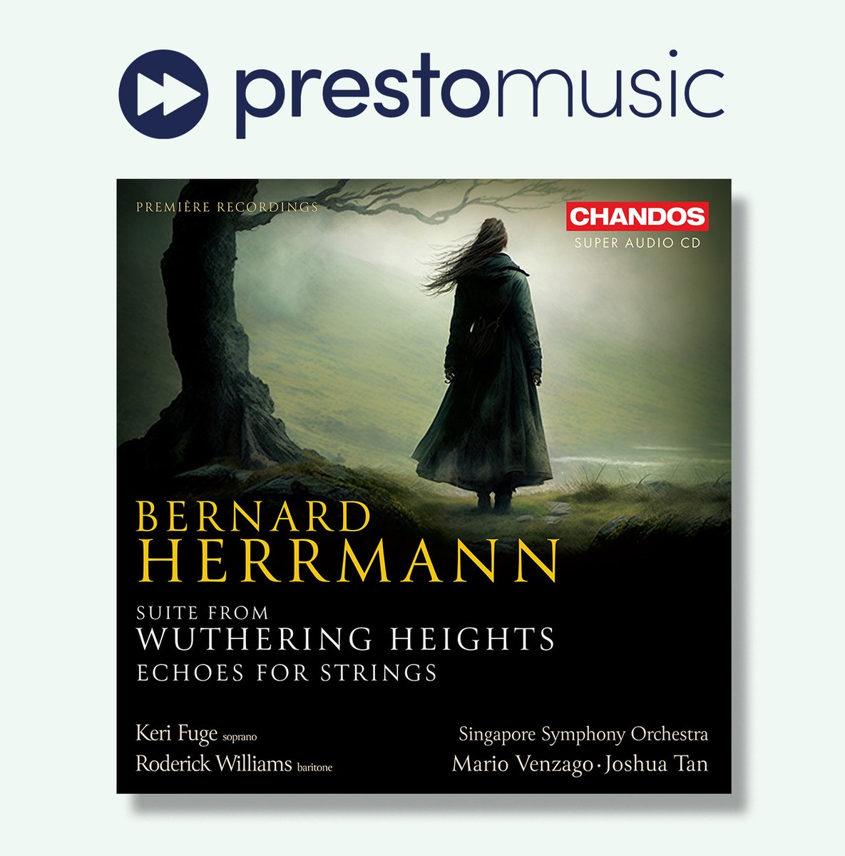 '...Fuge's expressively lyrical voice providing just the right amount of wistfulness to match the reflective melancholy of Herrmann's music...he [Williams] is every bit as sublime as expected.' 'Wuthering Heights' is @PrestoMusicCom Album of the Week!🌟 🔗tinyurl.com/4x9d7ph3?utm_c…