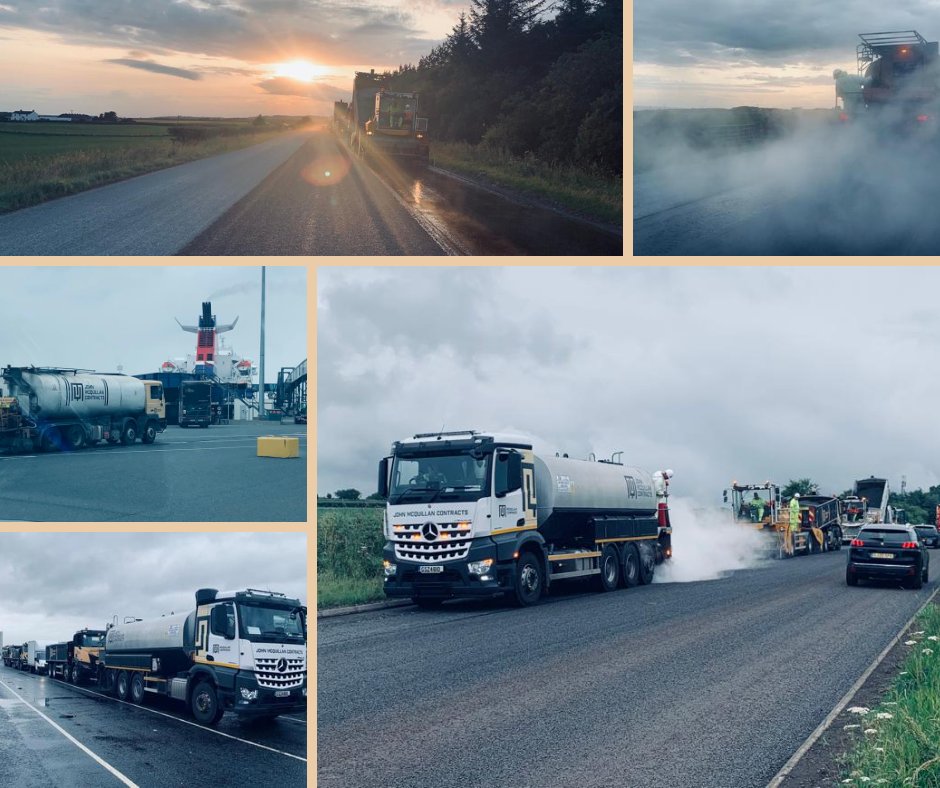 mcqcos's tweet image. Last week was exciting for our John McQuillan Contracts team. We completed 85,000+m2 of surface dressing works for Transport Scotland in partnership with Amey. Thanks to everyone involved! 
#TeamWork #InfrastructureSuccess