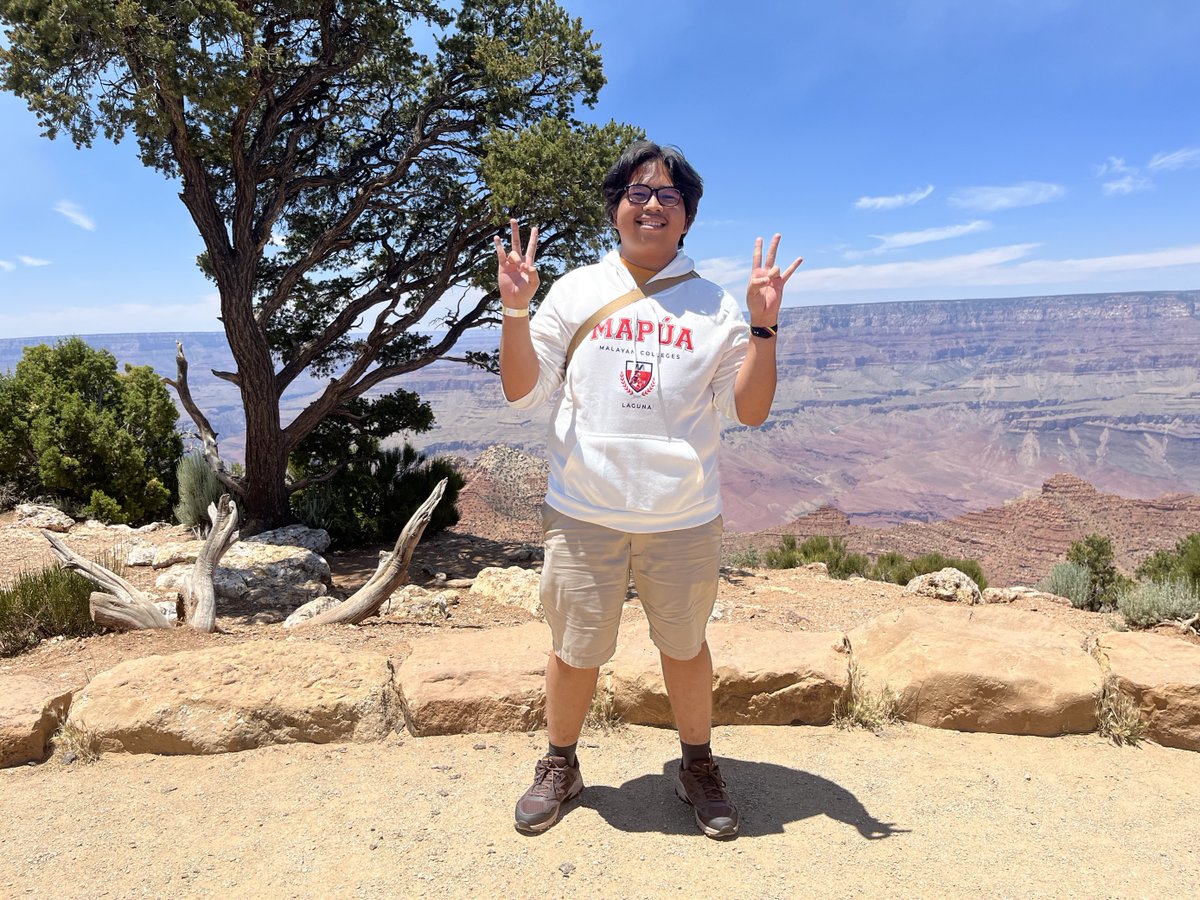 MapuaMCL's tweet photo. LOOK | Mapúa MCL student, Kiel Enrique D. Domingo, embracing the breathtaking beauty of the Grand Canyon as part of his Arizona State University Summer Immersion experience.
#StudyAtMapuaMCL
#BuildingProfessionals
#TakeOnTheWorld https://t.co/lH3eT3Ouoc
