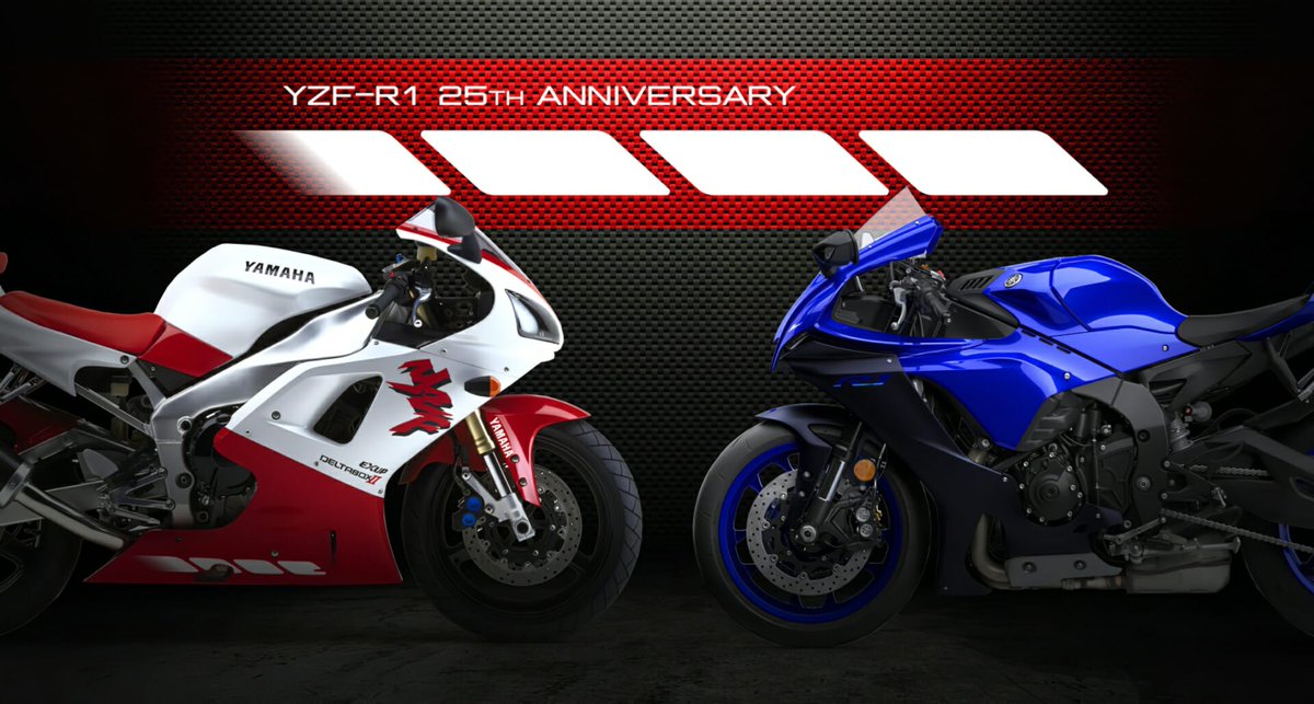 MotorradN's tweet photo. Ein Vierteljahrhundert technischer Durchbrüche und Rennerfolge: Die Yamaha R1 hat seit 1998 die Motorradlandschaft geprägt! Zum 25-jährigen Jubiläum bieten die Feierlichkeiten auf der Yamaha Racing Experience R1- und R1M-Besitzern ein unvergessliches Eve

https://t.co/XbZtPxp80F https://t.co/Ua8mbAa1b0