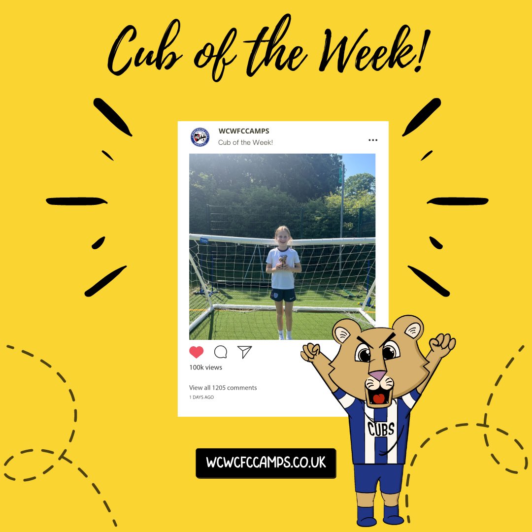 WCWFCcamps's tweet photo. Our final few Cub🦁of the Week’s have been amazing in recent sessions!!🤩 Well done for working hard and developing your skills! 🔥

#Cuboftheweek #WCWFC #footballinworcester #lafamilia #wcwfccubclub #wcwfccuboftheweek #wcwfccamps https://t.co/Xfan6xf8p2