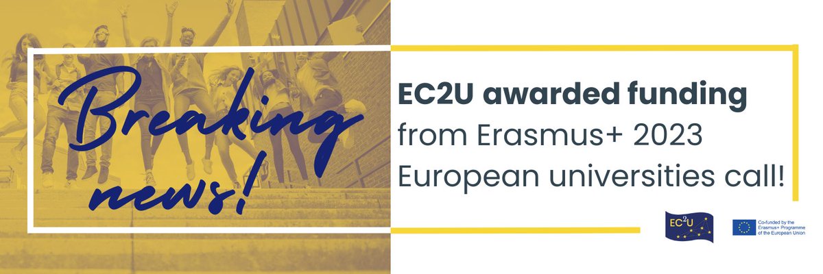 📢 𝐁𝐫𝐞𝐚𝐤𝐢𝐧𝐠 𝐧𝐞𝐰𝐬!
We are happy to announce that <a href="/EC2U_Alliance/">EC2U Alliance of European Universities</a> has been awarded funding in the 2023 #EuropeanUniversities call launched by the <a href="/EU_Commission/">European Commission</a> .
Congratulations to the #EC2U community, &amp; welcome onboard <a href="/jkulinz/">JKU - Johannes Kepler Universität Linz</a> !🎉

➡️ ec2u.eu/the-ec2u-allia…