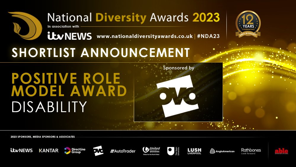 Congratulations to all shortlisted nominees in @OVOEnergy Positive Role Model for Disability Category! We wish you the best of luck and we look forward to seeing you at @LivCathedral in September!! #NDA23