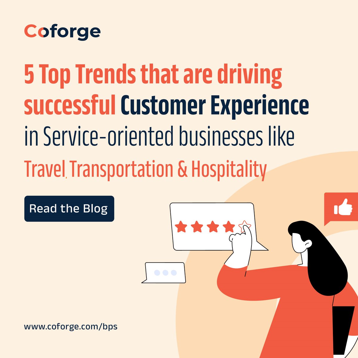 Coforge_Tech's tweet photo. In this short blog, we will look at the top 5 travel trends in the industry and how they apply to all organizations, as well as how Coforge BPS is assisting customers in providing an exceptional customer experience. https://t.co/E4fbo0DZgb

#coforge #blog https://t.co/qjlga40a5K