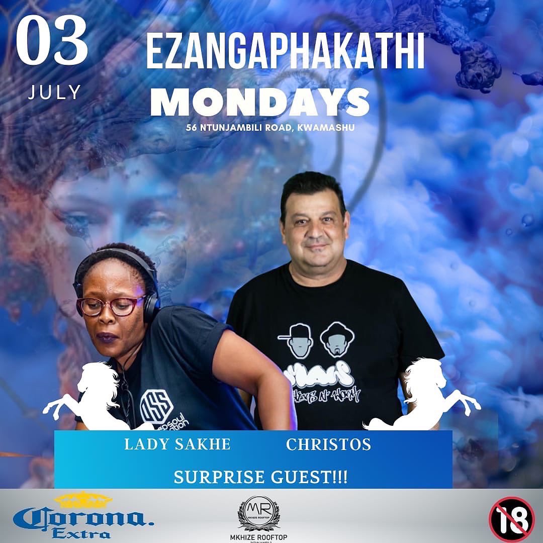 djchristossa's tweet image. #DurbanJulyWeekend 

Monday 03 July 

📍Mkhize Rooftop - Kwamashu 19:30 
📍Brown Sugar - Ocean Mall 21:30