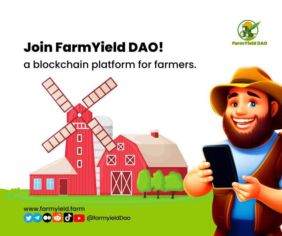 FarmyieldDao's tweet photo. FarmYield Dao: The blockchain platform that empowers farmers to take control of their yields https://t.co/rT4CM16Jhy