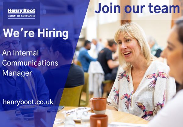 HenryBootPLC's tweet photo. We are hiring for an Internal Communications Manager to join us at our new head office in Sheffield city centre. If you're an excellent writer, a creative thinker, and a strategic planner, we would love to hear from you - https://t.co/oZFEpG4vAi
#Careers #Opportunities #Sheffield https://t.co/bH981fajEi