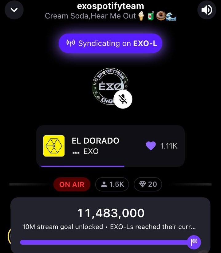 if you haven't joined us yet, hop in now and chitchat on @STATIONHEAD with 1,501 EXOL's having fun streaming #LetMeInByEXO and #EXO_HearMeOut + EXO's group/solo/sub-unit top tier discographies 

We are on air 24/7 🍦🥤
📻station.com/exospotifyteam

#EXOLsOnStationhead #EXO_CreamSoda…