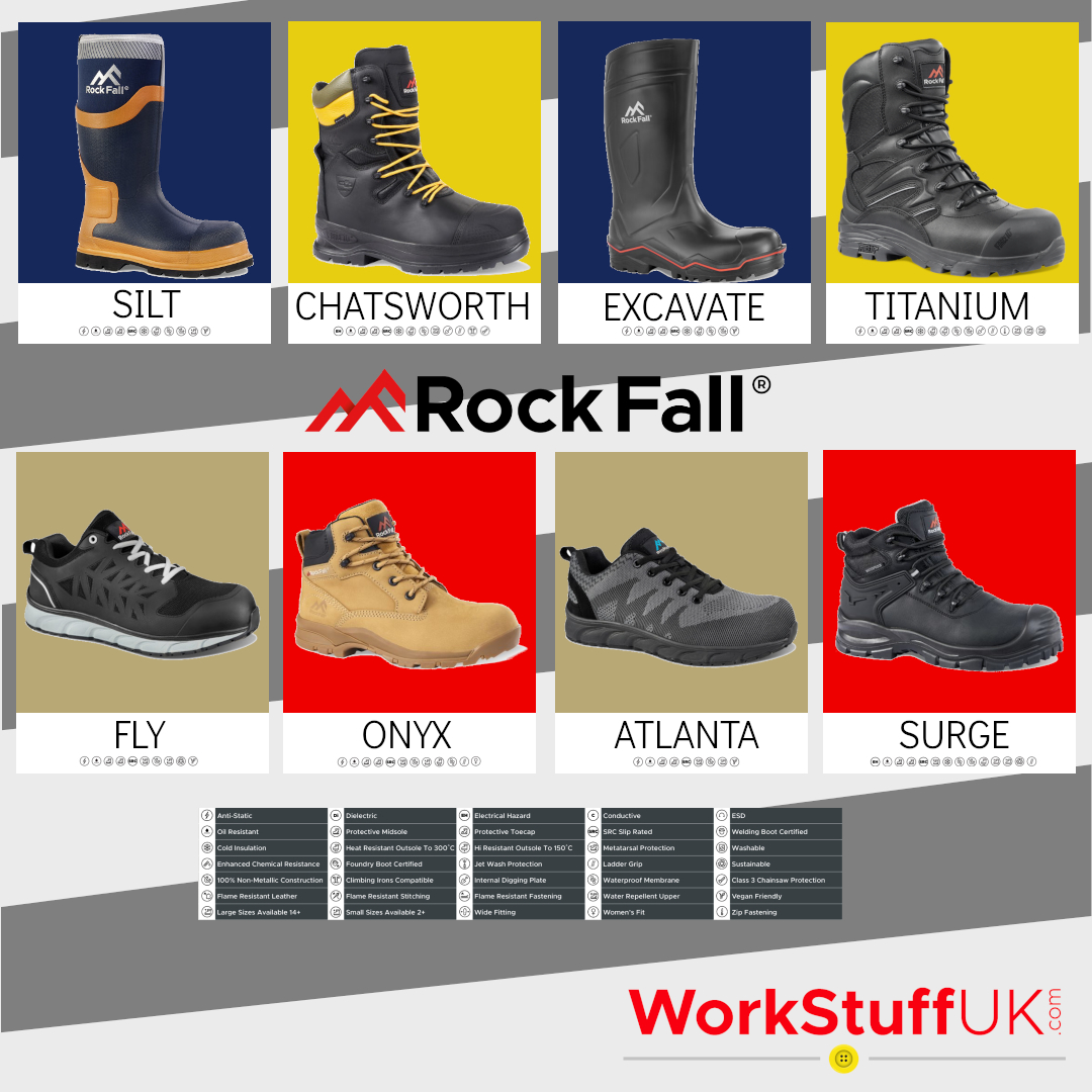 WorkStuffUK's tweet photo. Great to have Rock Fall UK Safety Footwear on board as a new supplier

Rock Fall is a multi-award winner and the most innovative Safety Footwear available on the market.

https://t.co/DYSEKvLHU0 https://t.co/eT74zk0Ld1