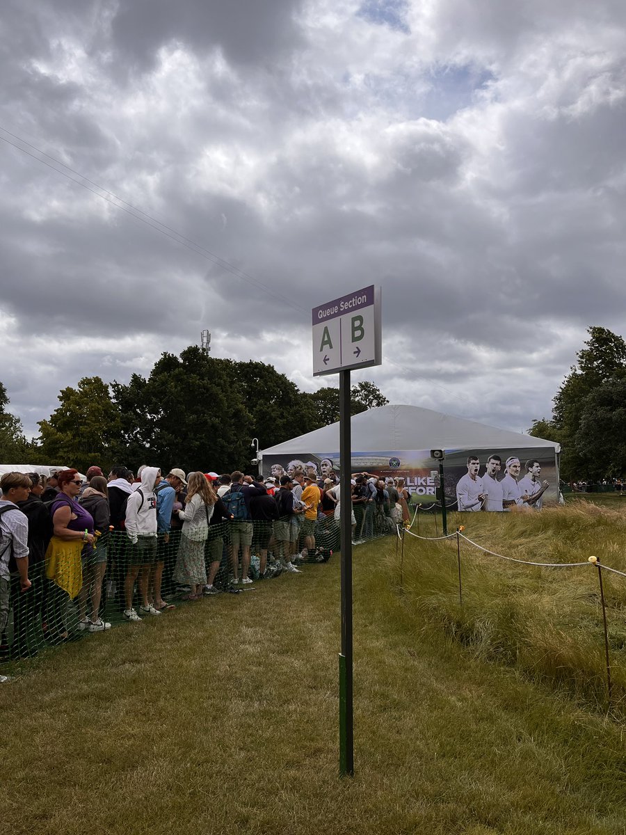Never been in past 11 am in al those years. Number 1126 should normally get you in before the play starts. Queue organisation is just bad at the moment! #Wimbledon #thequeue