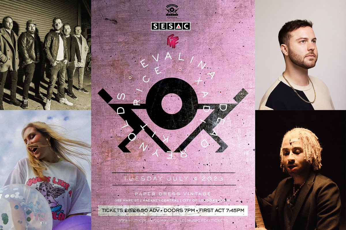 Last tix for the UK music biz's premier showcase with us, <a href="/sesac/">SESAC, Inc.</a> and <a href="/MMFUK/">Music Managers Forum</a>  TOMORROW Tues 4th at <a href="/paperdressed/">Paper Dress Vintage</a>  with <a href="/dead_reynolds/">Dead Reynolds</a> <a href="/OfficialEvalina/">EVALINA</a> <a href="/KitMusicUK/">KIT RICE</a> &amp; <a href="/XadiBoii/">Xadi.</a> just released 🙌
👇
bit.ly/PaperDressJuly…