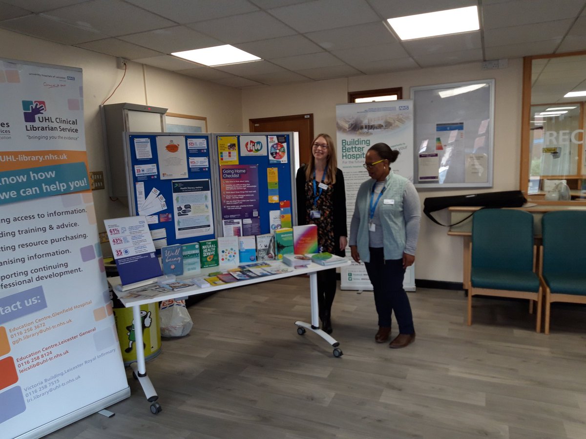 Patient Information (@leicpatientlib) on Twitter photo Come and see staff from <a href="/uhllib/">UHL Libraries & Information Services</a> & <a href="/LeicPatientLib/">Patient Information</a> in the reception at LGH till 2 today to find out more about #HealthInformationWeek, #HealthLiteracy & #Wellbeing
<a href="/UHLwellbeing/">UHLHealth&Wellbeing</a> <a href="/Leic_hospital/">Leicester's Hospitals</a> <a href="/UHLRRCV/">UHL Renal Respiratory Cardiovascular</a> <a href="/LearningUHL1/">Learning@UHL</a> <a href="/leicskidney/">Leicester Kidney Lifestyle Team</a>
#HIW2023 Come and see staff from <a href="/uhllib/">UHL Libraries & Information Services</a> & <a href="/LeicPatientLib/">Patient Information</a> in the reception at LGH till 2 today to find out more about #HealthInformationWeek, #HealthLiteracy & #Wellbeing
<a href="/UHLwellbeing/">UHLHealth&Wellbeing</a> <a href="/Leic_hospital/">Leicester's Hospitals</a> <a href="/UHLRRCV/">UHL Renal Respiratory Cardiovascular</a> <a href="/LearningUHL1/">Learning@UHL</a> <a href="/leicskidney/">Leicester Kidney Lifestyle Team</a>
#HIW2023