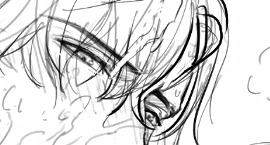 なんだかいつもこういう目で描いてない!?!?描いてる 好きだから… 