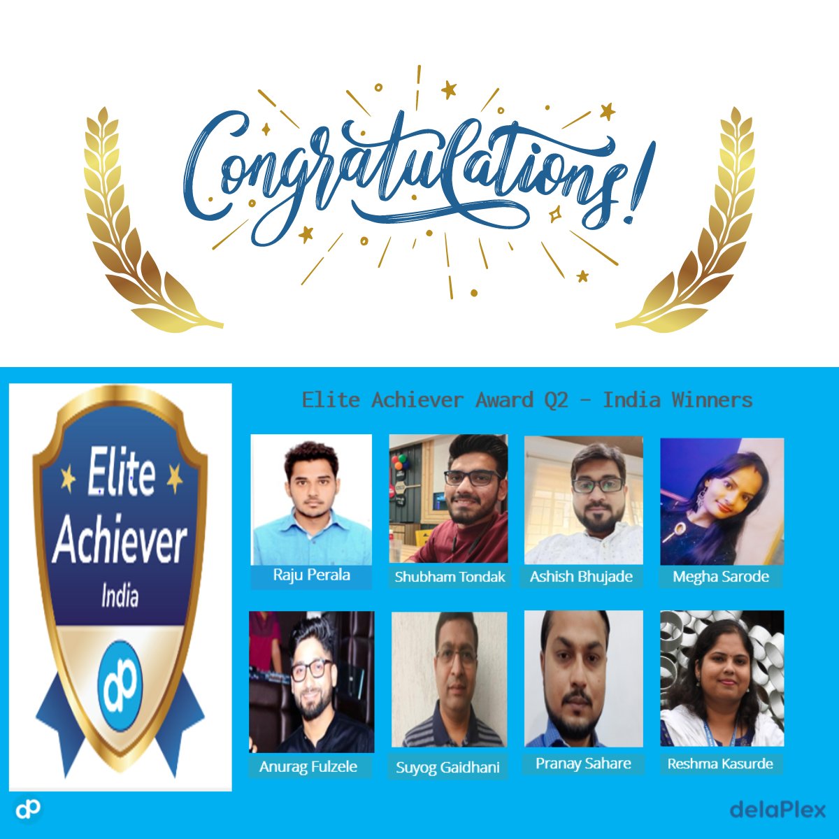 DelaplexTeams's tweet photo. We are thrilled to extend our heartfelt congratulations to you on being recognized as esteemed winners of the Q2 Elite Achiever Award - India! Your achievements have set you apart as a shining example of excellence. Keep inspiring!
#AwardWinners #WeAredelaPlex #Congratulations https://t.co/GWyteg1sN3