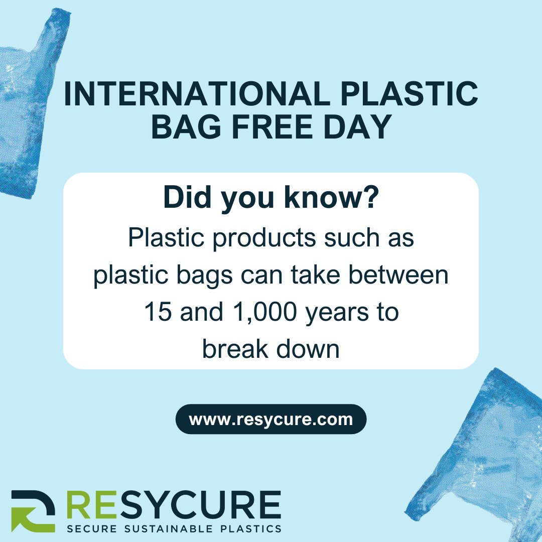resycure's tweet photo. #PlasticBagFreeDay
Let's embrace #sustainable alternatives. Together, we can reduce waste, protect our environment, and make a positive impact.
#circulareconomy #recycling #plasticrecycling #postconsumerrecycled #recycledpackaging https://t.co/qjcQUcMowN