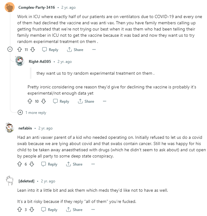 Jikkyleaks's tweet image. What, did you think #ECMOgate wasn't real?

Imagine coming across these junior doctors and daring to ask for azithromycin for your post-COVID pneumonia. 

Looks like @caz_sampson was the tip of the iceberg. 
reddit.com/r/JuniorDoctor…