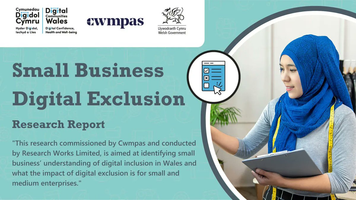🚀 Just launched: Small Business Digital Exclusion Research Report Explore our latest findings on how small businesses in Wales perceive #digitalinclusion and the real-world impact of digital exclusion on small and medium enterprises. 📃: buff.ly/3rbpe4L