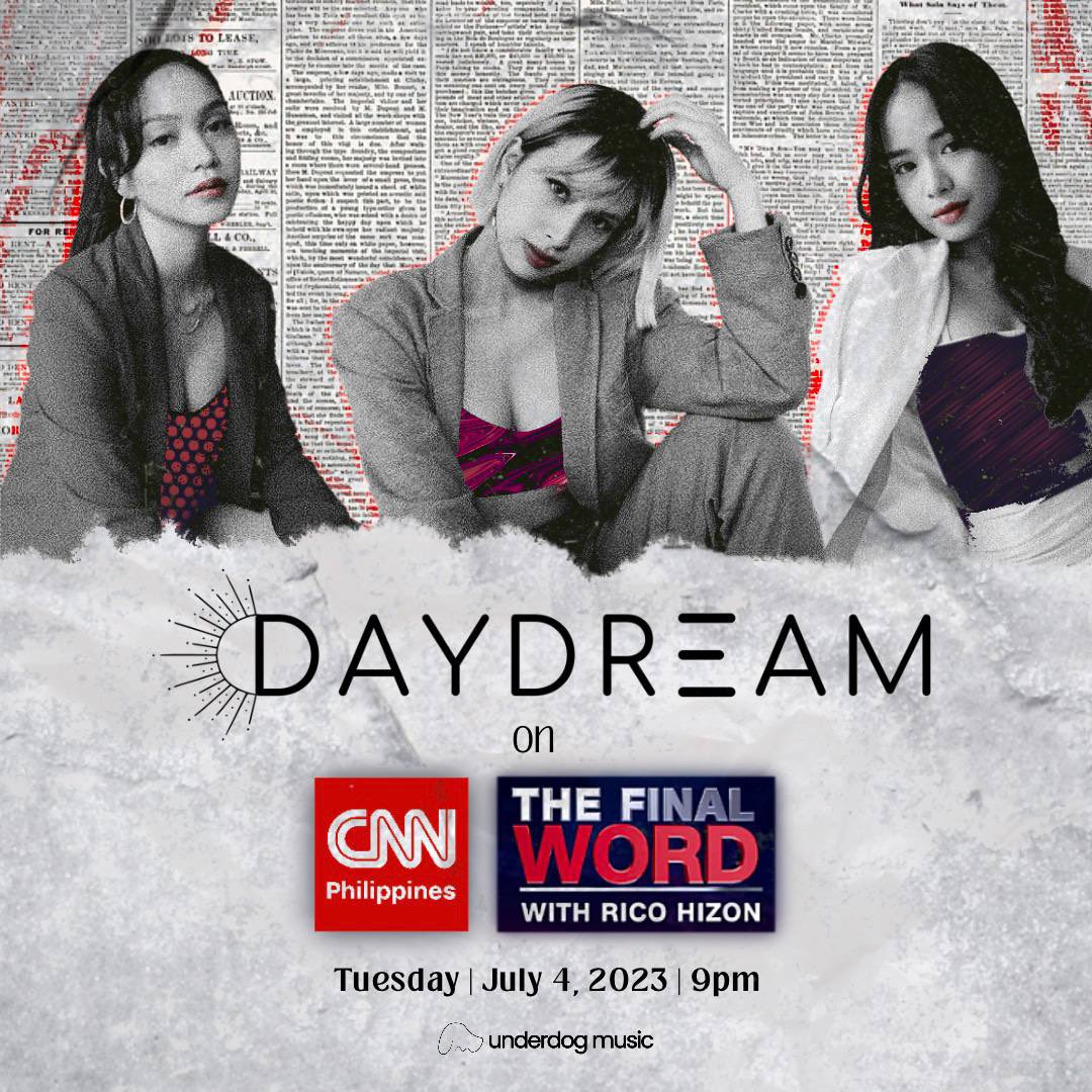 Catch Daydream on #TheFinalWord as we talk more about our new single and new era of Daydream! Watch us tomorrow night at 9 PM on @cnnphilippines on TV and live-streamed on their Facebook page! 📺 #StayStuck