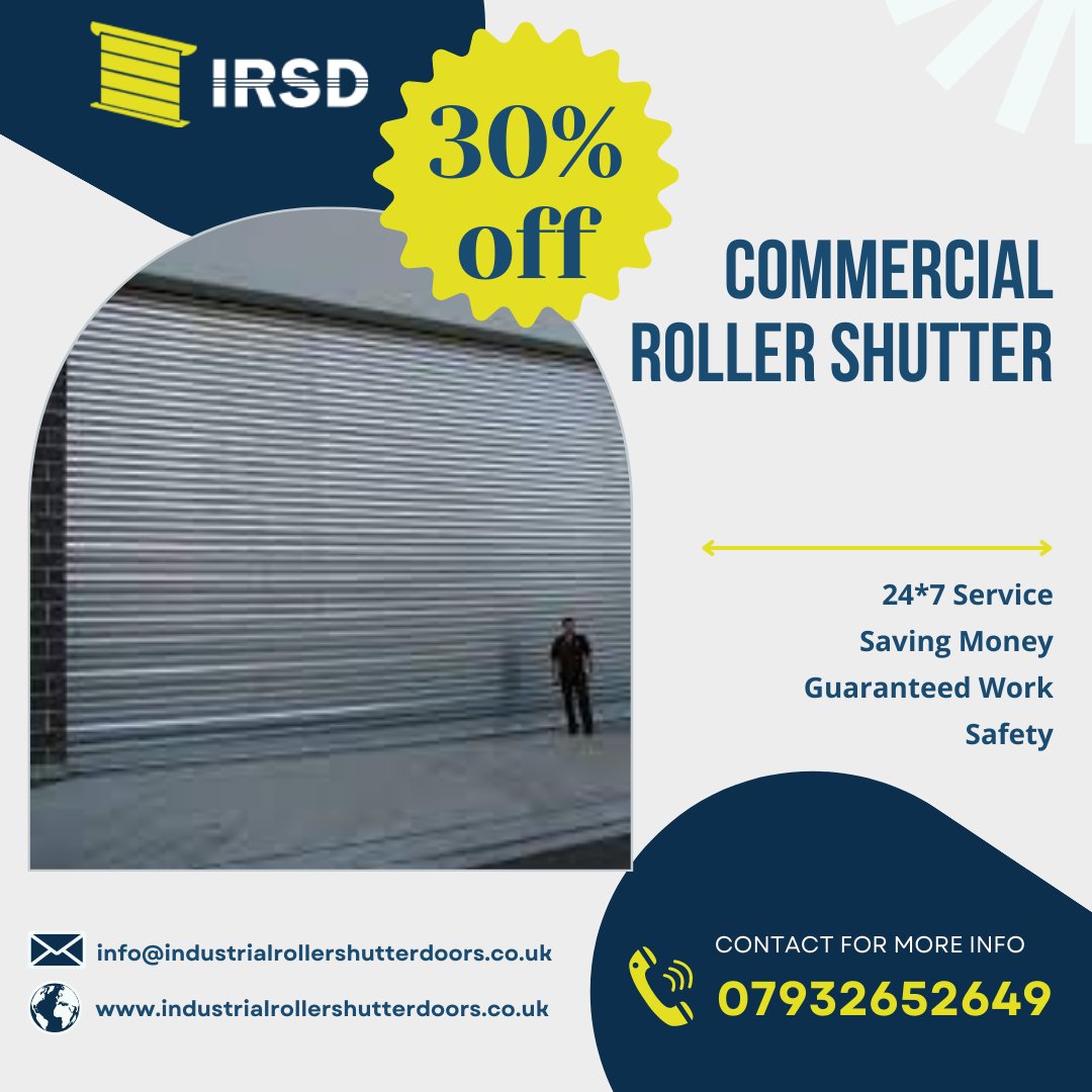 industrialroll2's tweet photo. Enhance security for your business premises with Commercial Roller Shutters. Act fast and avail yourself of our 30% discount offer. Dial our number now and safeguard your establishment: +44 7932652649
Website: https://t.co/iFPRkFVFUh
#Commercialrollershutter #carparkshutter #uk https://t.co/DBIEdXZpYK