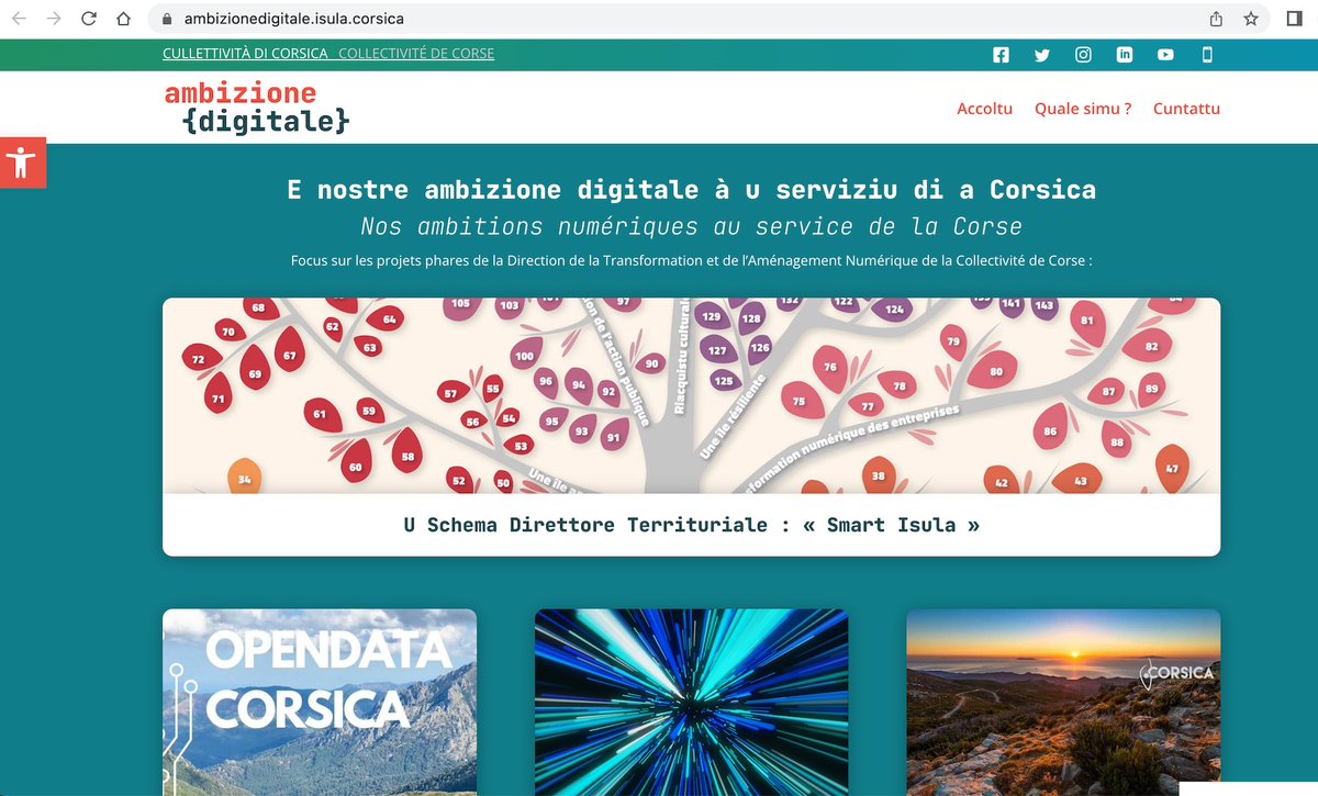 PuntuCorsica's tweet photo. Focus sur les projets phares de la Direction de la Transformation et de l’Aménagement Numérique de la Collectivité de Corse avec la mise en ligne d'un nouveau site web signé en .CORSICA bien-sûr ➡️ https://t.co/nhq9rfZuKW
✅ #puntucorsicadognighjornu #corsica https://t.co/JpUTkmIRY7