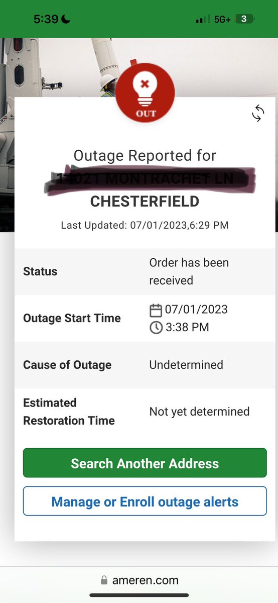 ScottCTrout's tweet photo. @AmerenMissouri Day 3 no power.  Fridge contents - trashed; Freezer contents - trashed; Sleeping in a pool of sweat - check; Not a single Ameren truck seen - check; ZERO updates on the website since 7/1 - check; Estimated restoration remains undetermined - check - TOTALLY UNACCEPTABLE https://t.co/iorLLqut03
