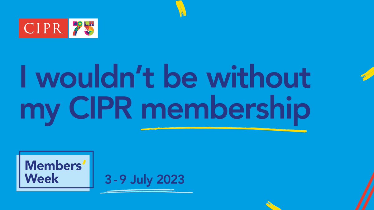 Celebrating <a href="/CIPR_Global/">Chartered Institute of Public Relations</a> members week, ten years since I joined and continues to add value to my career. Helping me commit to my continuing professional development. 

#joinCIPR