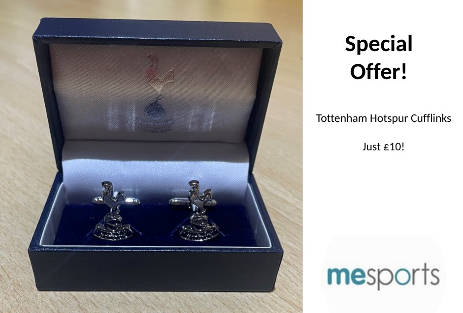 🎉 Special Offer! 🎉

Tottenham Hotspur Cufflinks for just £10!

#TottenhamHotspur #Spurs #football