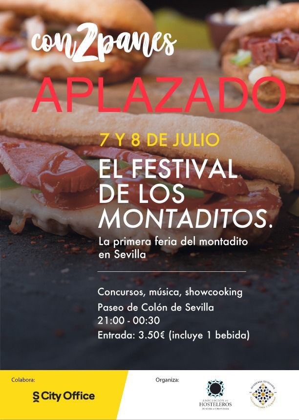 Aplazamiento Con2Panes

@acasevgastur y <a href="/HosteleriaSev/">Hosteleros de Sevilla</a> , acuerdan el aplazamiento del Festival de Montaditos:Con2Panes, debido a la altas temperaturas que se esperan para esos días pudiendo alcanzar hasta 40 grados con el consecuente riesgo tanto para trabajadores como visitantes