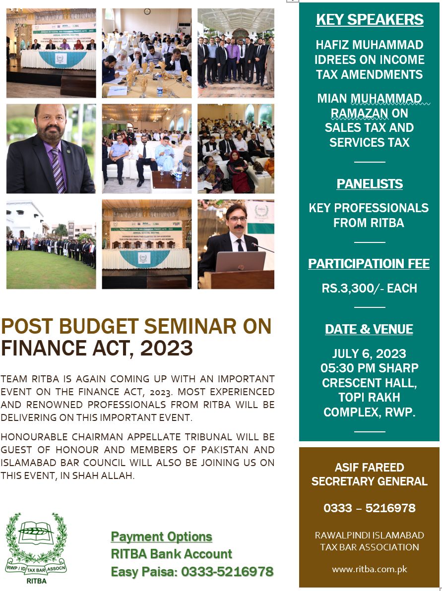 ritbaofficial's tweet photo. Post Budget Seminar by #teamritba Hurry up and get registered.
#BudgetPakistan #PostBudgetSeminar #RITBA #2k23
@TanseerBukhari1 @Asif_AFCO https://t.co/KYE2nZzcjB