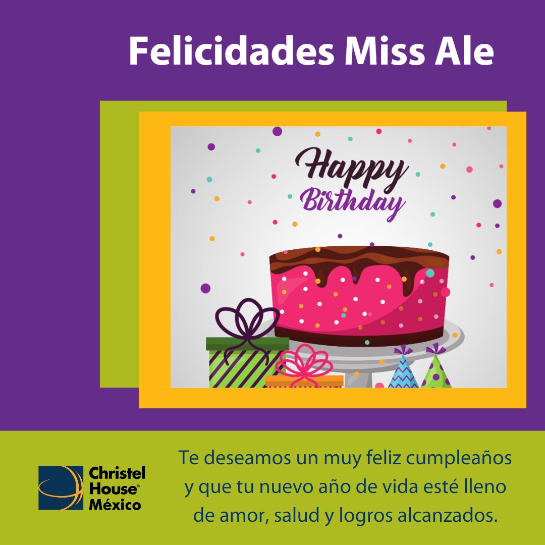 ChristelHouseMX's tweet photo. Querida Miss Ale, te deseamos un maravilloso cumpleaños, gracias por ser parte de la familia CHMX.
#celebremos #alegría
#somosfamiliaCHMX
#orgulloCHMX #JuntosTransformamosVidas #hagamosladiferencia #soñamosengrande #comparteytransforma #educación #ONG https://t.co/BsU41ckaHs