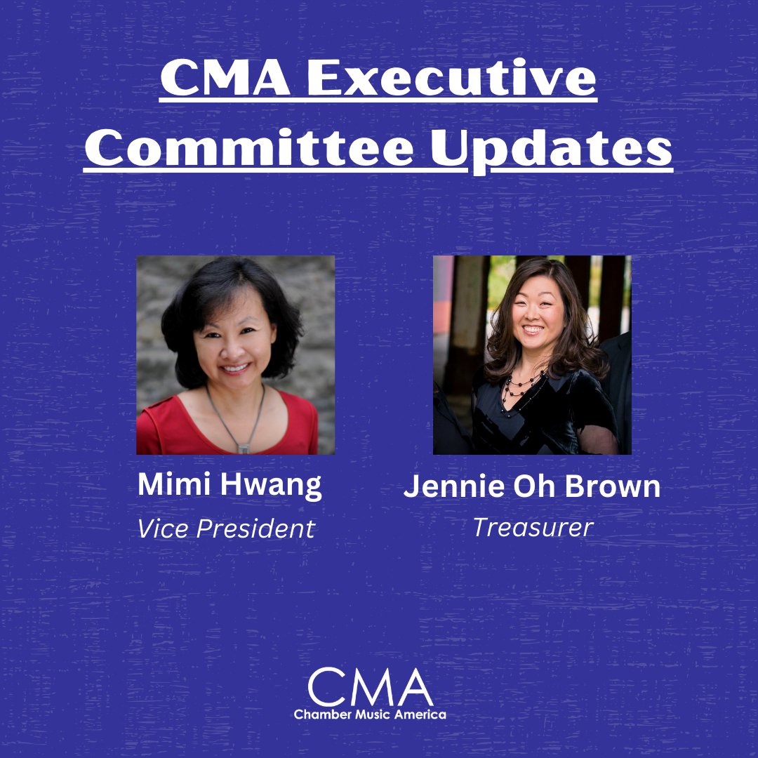 We are thrilled to announce Bryan Young as the new chair of the CMA Board. We also are happy to welcome Nicholas Phan, Daniel Seeff, and Dwight Trible as CMA Board members. We also would like to congratulate Mimi Hwang and Jennie Oh Brown on their new positions on the CMA Board