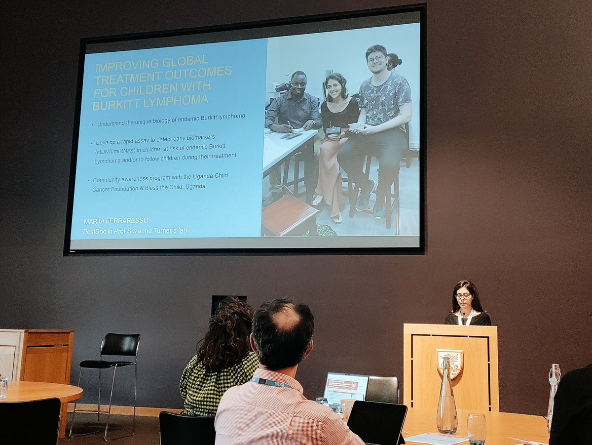 <a href="/MartaFerra5/">Marta Ferraresso</a> speaking about her challenging yet enriching experience helping setting up the cancer genomics lab at the <a href="/UgandaCancerIns/">Uganda Cancer Institute</a> at the
 "Equitable Partnerships to Study Diseases in Low and Middle Income Countries" workshop.
