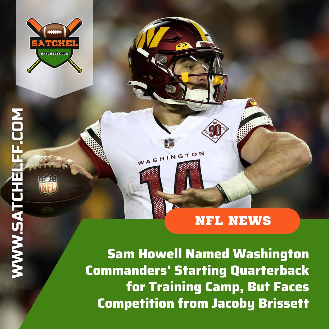 SatchelFF's tweet photo. Head coach Ron Rivera of the Washington Commanders revealed that Sam Howell would enter training camp as the team's top quarterback on the depth chart.
This decision places Howell in a position of prime importance as the team prepares for the upcoming season.
#Satchell https://t.co/xmp2wSGSZA