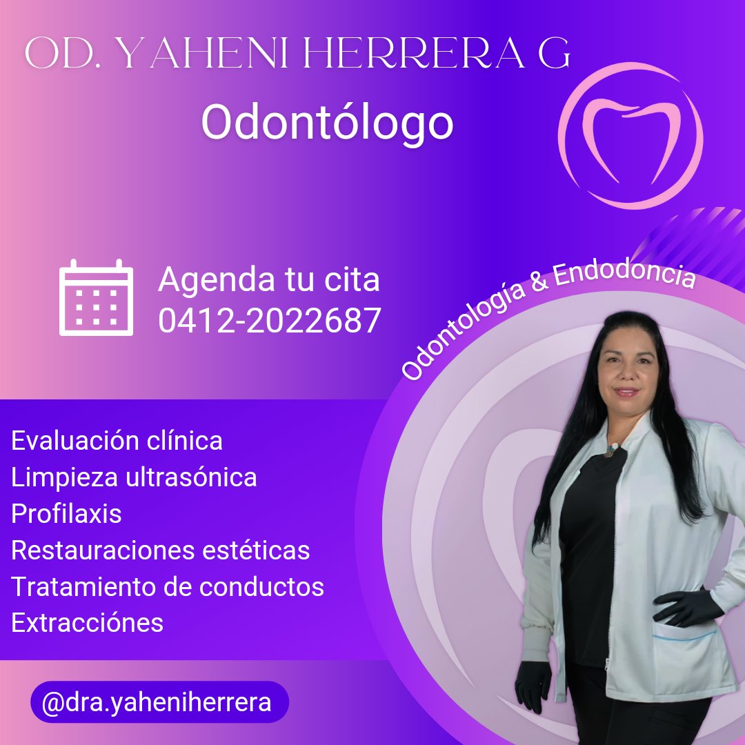 canaima2014's tweet photo. Luce tú sonrisa saludable.
Agenda tu cita 😊
#CiudadBolivar #SaludBucal #Pzo #Upata https://t.co/Wqy4i9Htkk