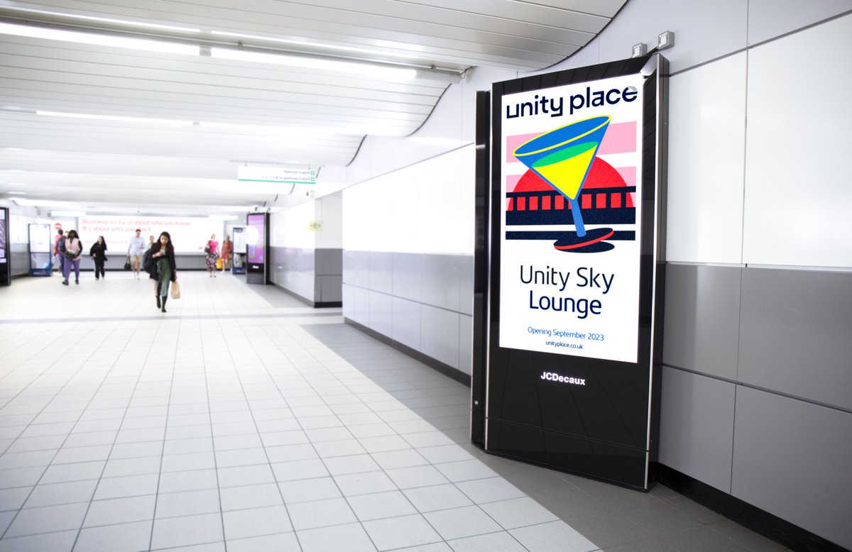 Out in the wild. 

All the warm and fuzzies to start seeing our new brand and placemaking work for Unity Place, popping up in train stations. 

A lot more to show on this later in the year 👀