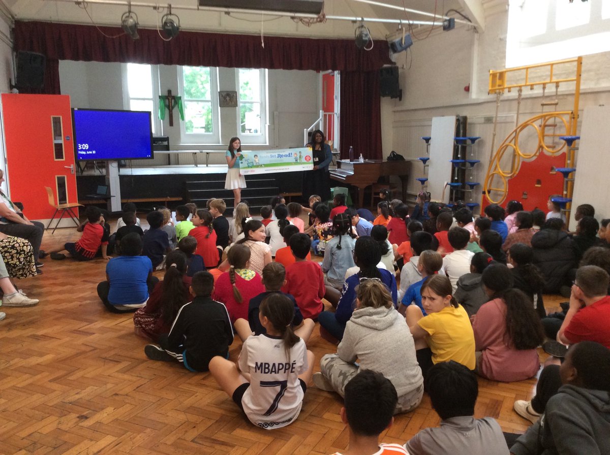 roechurch_sch's tweet photo. Thank you Tatiana @RoehamptonL @wandsworthlibs for coming into school to introduce the #SummerReadingChallenge! We canβt wait to get started #RCSReaders #WeLoveReading π https://t.co/X2pC88GnnX