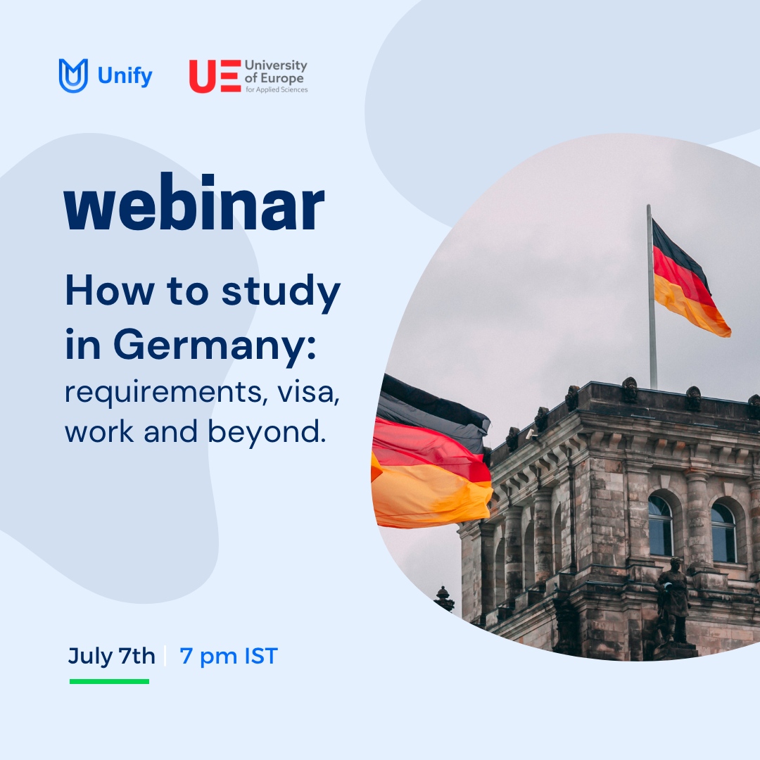 unify_apply's tweet photo. Are you willing to pursue a Masters in Germany? 🎓
⁠
Join us to the live webinar “How to study in Germany: requirements, visa, work and beyond”, in collaboration with UE University of Europe for Applied Sciences!

Save your spot!⁠
🔗 https://t.co/8zAXbNcAr6 https://t.co/KcyB33iZzt