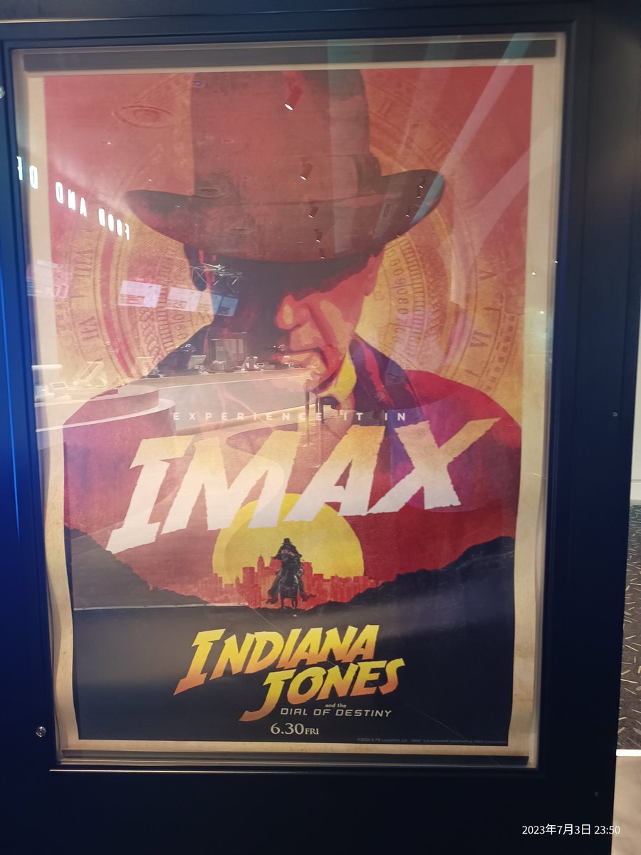GL1850's tweet photo. インディ・ジョーンズと運命のダイヤル
IMAXで見てきた！

おぃぉぃ、ギャグ漫画かよと思いさせる
インディーネタがたくさんあって面白かった！
インディー過去作品知らなくても楽しめる作品に仕上がってる。

4DXで見たら最高だろうなと思えた
映画でした!
#インディ・ジョーンズと運命のダイヤル https://t.co/pKbSlRg80F
