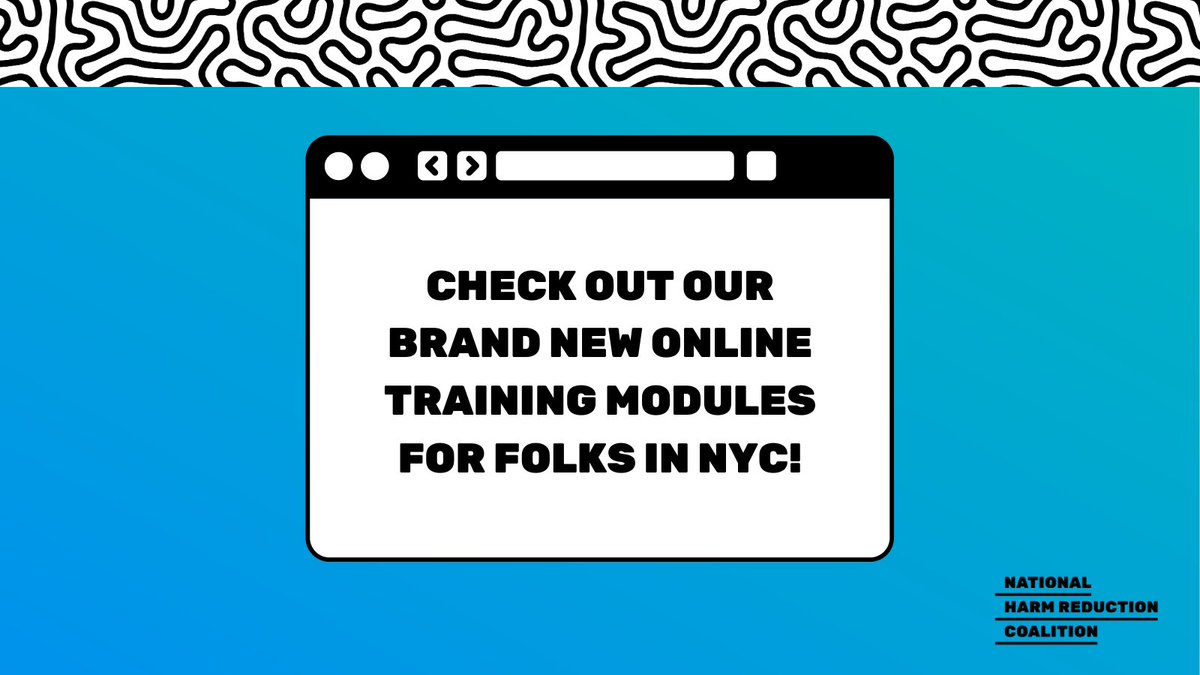 HarmReduction's tweet image. Hey, NYC friends! We're thrilled to launch our new free online training modules covering safer use, stimulants, and wound care for non-clinicians. For more information and to sign up for each of the modules, visit: bit.ly/NHRCNYC.

#harmreductionworks #endoverdose