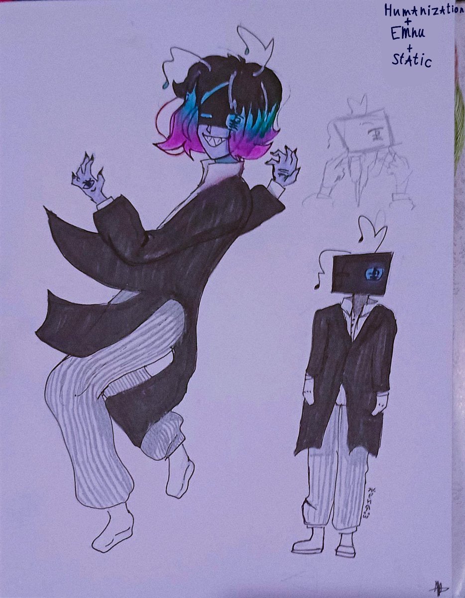 ZenaBro2's tweet photo. #Humanization #Emnu #Emnuart #staticfnf #fnfstatic https://t.co/lvz5MeuY0R
