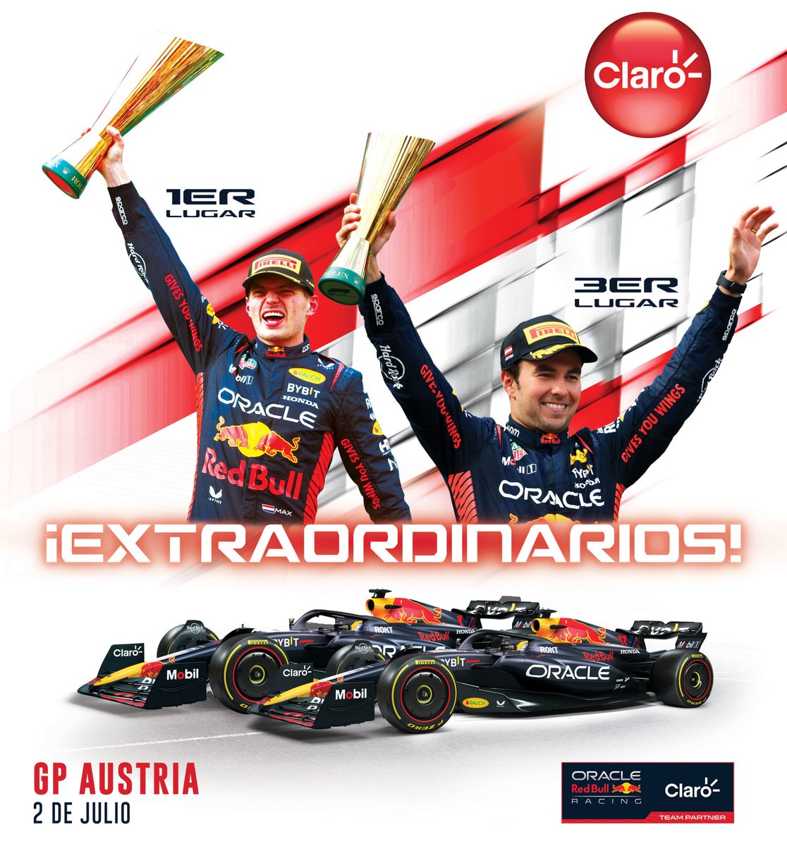 clarotodo's tweet photo. 👏👏¡Bravo! @schecoperez ¡Vamos por más!💪🏎️ #TeamChecho #AMáximaVelocidad https://t.co/Olwqit5qDe