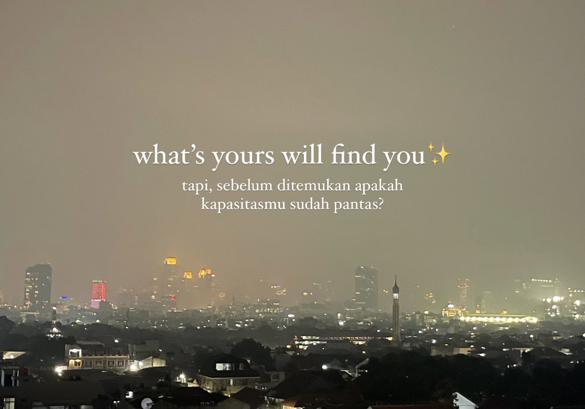 Ternyata gini yah rasanya melepas ekspektasi yg berlebihan pada sesuatu. Kayak adeeemm aja gitu.

Posisi dimana kamu tetap mengusahakan porsimu, tapi nggak berusaha untuk memaksakan kehendak.

Why? Because you know that “what’s yours will find you”✨