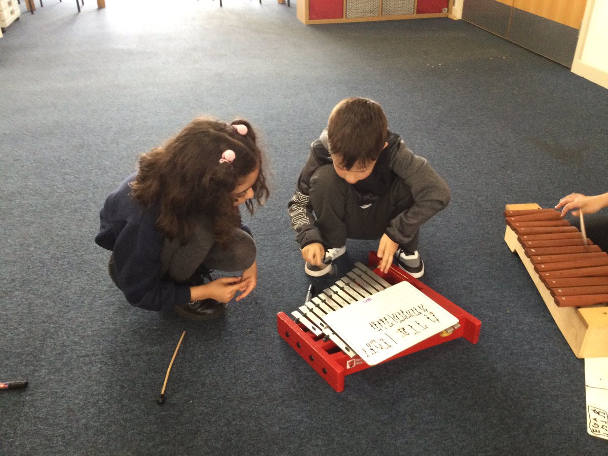 WCPSMusic1's tweet photo. Our Year 3’s deep in concentration, composing echoes and question and answer phrases. @WCPSc2026 @WCommonPS https://t.co/pXvvA7X99z