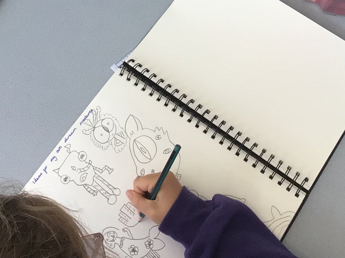 OJS_Year4's tweet photo. Art Week. Surrealism. We are loving the idea of being able to create designs that are ‘surreal’ - inspired by some of Salvador Dali’s work. We’ve started designing creatures that may only exist in our dreams. #OJSArt https://t.co/qzdUYoI6s3