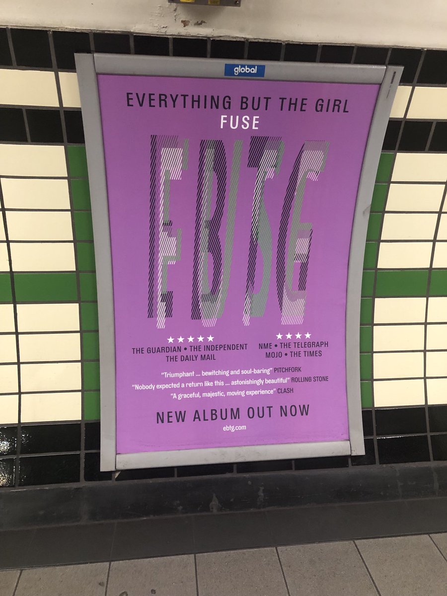 tracey_thorn's tweet photo. Poster looking good down in the tube station 😍 https://t.co/8lr4Y0IzOc
