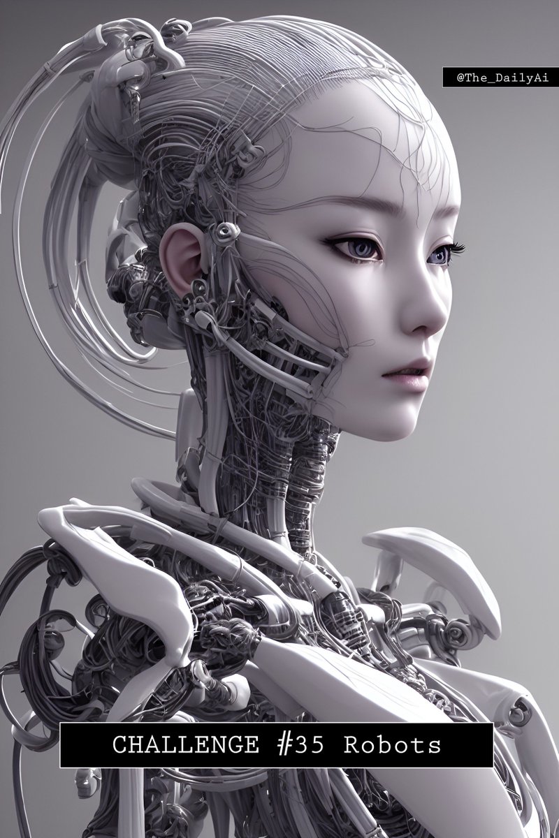 PROMPT CHALLENGE #35 :Robot

Feel free to unleash your creativity and interpret the phrase using any A.I. platform . 

Show us your imaginative creations.

-HAVE FUN.
-I'll retweet my favourite entries.
-Don't forget to show your appreciation by liking your favorite submissions.