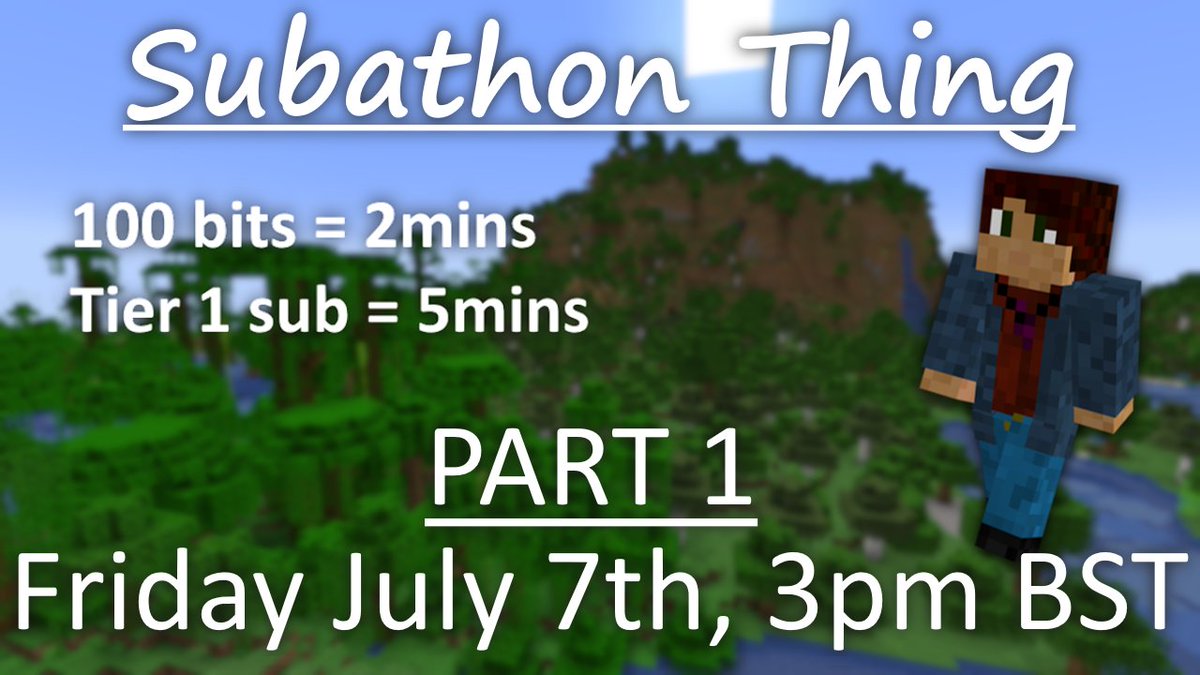 Part 1 is Friday 7th July starting 3pm UK time (BST).
Part 2 is upto 12 hours on Friday 4th August.