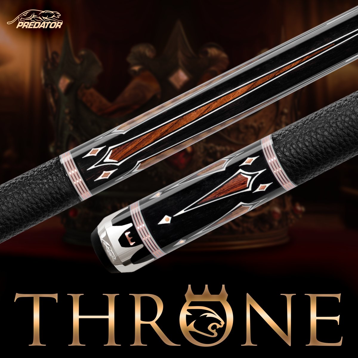 PredatorCues's tweet image. Ready to conquer the pool table? 😎
Throne 3-1's 8-point highly polished crown butt cap and duotone rings of micarta and rose gold are fit for royalty - just like you.
If the crown fits, wear it: predatorcues.me/3XyHgKv
#SportsGear #ExoticWood #PoolCue #Royal #PredatorCues