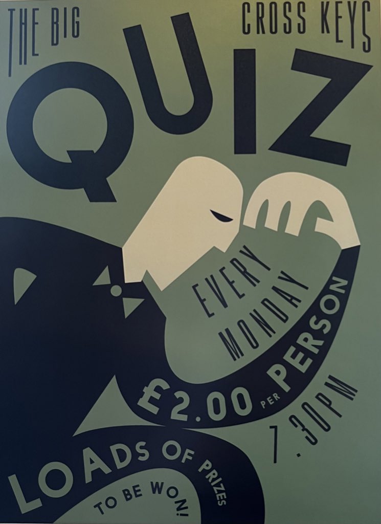 QUIZ NIGHT!!!!!!  

7:30PM START, £2PP ENTRY FEE, LOTS OF PRIZES TO BE WON! 

Call to book! Walk-ins welcome ☺️

#pubquiz #pubquizleeds #beer #pub #pubsleeds #thecrosskeys #thecrosskeysleeds