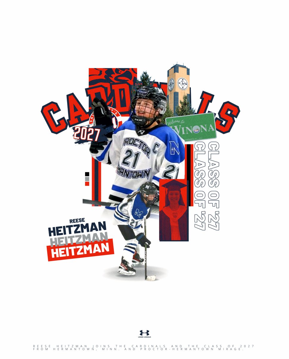 SMUWHockey's tweet photo. This week's #SpotlightSunday is Reese Heitzman! Reese comes to the Cardinals from Hermantown, Minn. and Proctor-Hermantown Mirage. https://t.co/JniESuLOlm